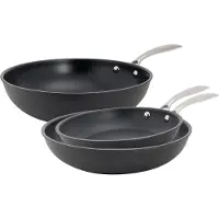 Cookinglife Ensemble de poêles Revolt 3 pièces - Wok 28 cm + Poêles 24 & 28 cm - compatible avec toutes les sources de chaleur - revêtement antiadhésif en céramique