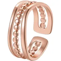 Hey Happiness Bague 'Layered Bead' or rose