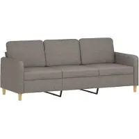 vidaXL Canapé à 3 places Taupe 180 cm Tissu
