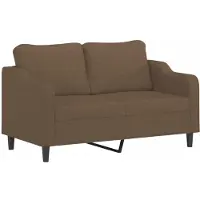 vidaXL Canapé 2 places brun 140 cm Tissu