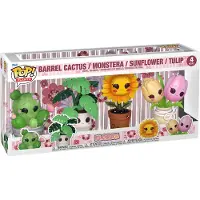 Funko POP! POP! Flora – 4 figurines : cactus, monstera, tournesol, tulipe