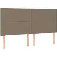 vidaXL Têtes de lit 4 pcs. Taupe 90x5x78/88 cm Tissu