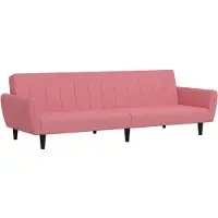 vidaXL Canapé-lit à 2 places rose velours