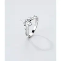 Hey Happiness Bague 'Crown' argent