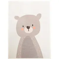 Little Olly Tapis lavable pour enfant | Simba Bear Beige | 80x150cm | Marron | Rectangulaire | Tapis enfants