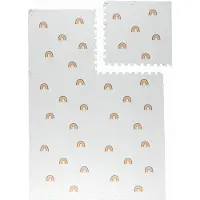 Little Olly Tapis Puzzle en Mousse – Alfie Rainbow Blanc | 120x180cm | Blanc | Rectangulaire | Tapis enfants