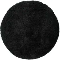 NATURL. Volero - Tapis Shaggy Rond - Noir Blaze | Un look - Ø 120cm