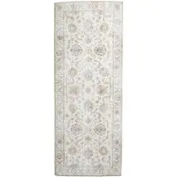FRAAI Volero - Tapis de Passage Lavable - Domingo Oriental Blanc - 80x250cm