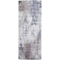 De Onlinewinkelier b.v. Volero - Tapis de Passage Lavable - Domingo Grunge Taupe/Crème - 80x300cm
