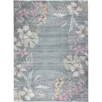 FRAAI Volero - Tapis d’extérieur à fleurs - Poppy Vert olive - 140x200cm