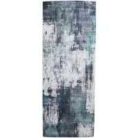 De Onlinewinkelier b.v. Volero - Tapis de Passage Lavable - Domingo Grunge Vert/Crème - 80x200cm