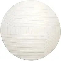 FRAAI Tapis scandinave rond | Charm Arches Blanc | Ø 230cm | Blanc | Rond | Tapis