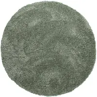 NATURL. Volero - Tapis Shaggy Rond - Vert Blaze - Ø 120cm