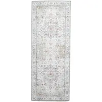 De Onlinewinkelier b.v. Volero - Tapis de Passage Lavable - Domingo Mandala Blanc - 80x200cm
