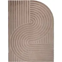 FRAAI Tapis de forme irrégulière | Wavy Taupe | 140x200cm | Taupe | Forme libre | Tapis