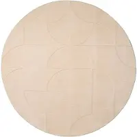 De Onlinewinkelier b.v. Volero - Tapis Scandinave Rond - Charm Circles Beige - Ø 230cm