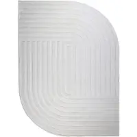 FRAAI Tapis de forme irrégulière | Lines Crème | 80x150cm | Crème | Polyester | Forme libre