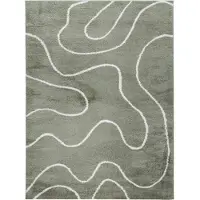 FRAAI Tapis lavable – Myrre Swirl Vert | 230x330cm | Vert | Rectangulaire | Tapis