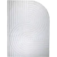 FRAAI Tapis de forme irrégulière | Wavy Crème | 160x230cm | Crème | Polyester | Forme libre