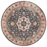 FRAAI Tapis rond vintage | Imagine Medallion Rustique | Ø 100cm | Multicolore | Rond | Tapis