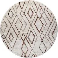 FRAAI Tapis rond berbère | Blend Diamond Terra | Ø 200cm | Terracotta | Rond | Tapis