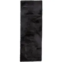 NATURL. Tapis de couloir doux à poils longs | Comfy Supreme Noir | 80x180cm | Noir | Tapis de couloir | Tapis