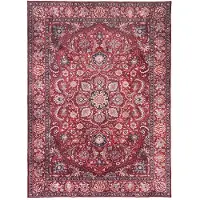 De Onlinewinkelier b.v. Tapis vintage | Imagine Medallion Rouge | 140x200cm | Rouge | Rectangulaire | Tapis