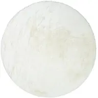 NATURL. Tapis rond à poils longs | Comfy Supreme Blanc | Ø 160cm | Blanc | Polyester | Rond