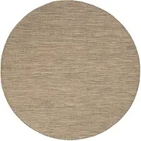 De Onlinewinkelier b.v. Tapis d'extérieur rond | Malta Melange Naturel | Ø 120cm | Crème | Rond | Tapis d'extérieur