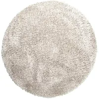 NATURL. Tapis shaggy rond | Blaze Beige/Gris | Ø 100cm | Crème | Rond | Tapis