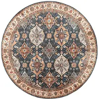 FRAAI Tapis rond vintage | Imagine Oriental Rustique | Ø 200cm | Multicolore | Rond | Tapis
