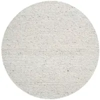 NATURL. Tapis en laine rond | Feline Gris/Chiné | Ø 80cm | Gris | Rond | Tapis