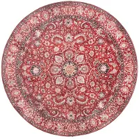 FRAAI Tapis rond vintage | Imagine Medallion Rouge | Ø 120cm | Rouge | Rond | Tapis