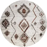 FRAAI Tapis berbère rond | Blend Aztec Terracotta | Ø 160cm | Terracotta | Rond | Tapis