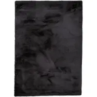 NATURL. Tapis doux à poils longs | Comfy Supreme Noir | 80x150cm | Noir | Polyester | Rectangulaire