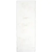 NATURL. Tapis de couloir doux à poils longs | Comfy Supreme Blanc | 80x180cm | Blanc | Tapis de couloir | Tapis