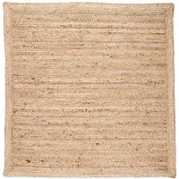 NATURL. Tapis en jute | Fair Carré Naturel | 120x120cm | Marron | Carré | Tapis