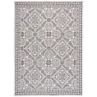 FRAAI Tapis d'extérieur | Summer Oriental Gris | 80x150cm | Gris | Rectangulaire | Tapis d'extérieur