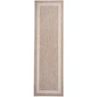 De Onlinewinkelier b.v. Volero - Tapis de Balcon - Bordure Sierra Beige/Crème - 80x250cm
