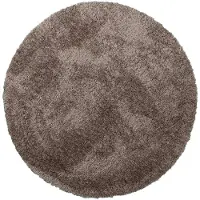 NATURL. Tapis shaggy rond | Blaze Taupe | Ø 160cm | Taupe | Rond | Tapis