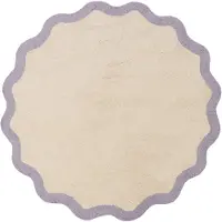 De Onlinewinkelier b.v. Tapis Rond Lavable – Hazy Lilas/Crème | Ø 200cm | Violet | Rond | Tapis