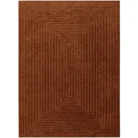 FRAAI Tapis scandinave | Lova Frames Terracotta | 200x290cm | Terracotta | Rectangulaire | Tapis
