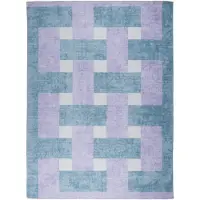 FRAAI Tapis d'intérieur et d'extérieur rétro | Pop Lines Lilas | 140x200cm | Violet | Rectangulaire | Tapis