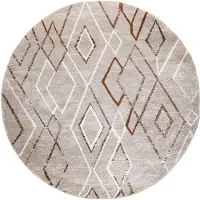 FRAAI Tapis berbère rond | Blend Diamond Beige | Ø 100cm | Beige | Rond | Tapis