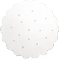 Little Olly Tapis rond lavable | Cloudy Dots Blanc | Ø 100cm | Blanc | Rond | Tapis enfants