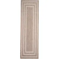 De Onlinewinkelier b.v. Volero - Tapis de Balcon - Cadre Sierra Beige/Crème - 80x200cm