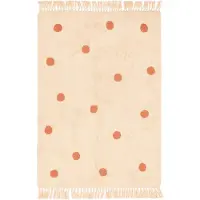 Little Olly Tapis pour chambre d’enfant – Lou Dots Terracotta | 80x150cm | Terracotta | Rectangulaire | Tapis enfants