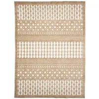FRAAI Tapis lavable | Dunya Geo Beige/Blanc | 140x200cm | Crème | Rectangulaire | Tapis
