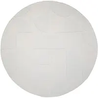 FRAAI Tapis scandinave rond | Charm Circles Blanc | Ø 230cm | Blanc | Synthétique | Rond
