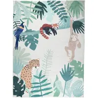 Little Olly Tapis enfant | Jungle Leopard Multicolore | 140x200cm | Multicolore | Rectangulaire | Tapis enfants